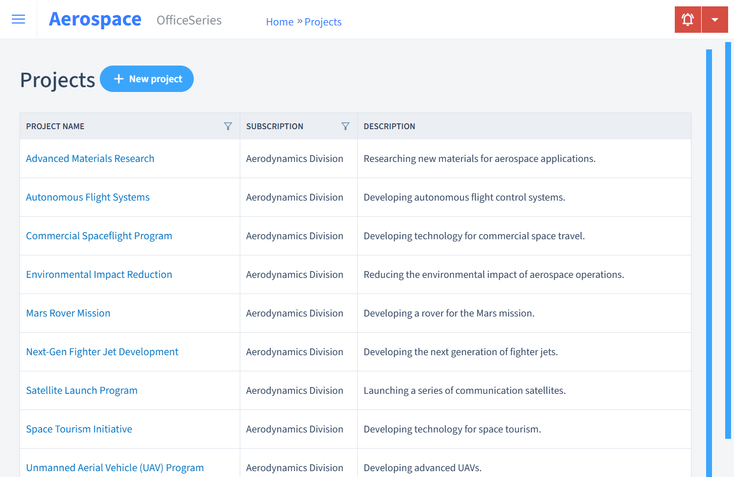 Aerospace Timesheet Projects