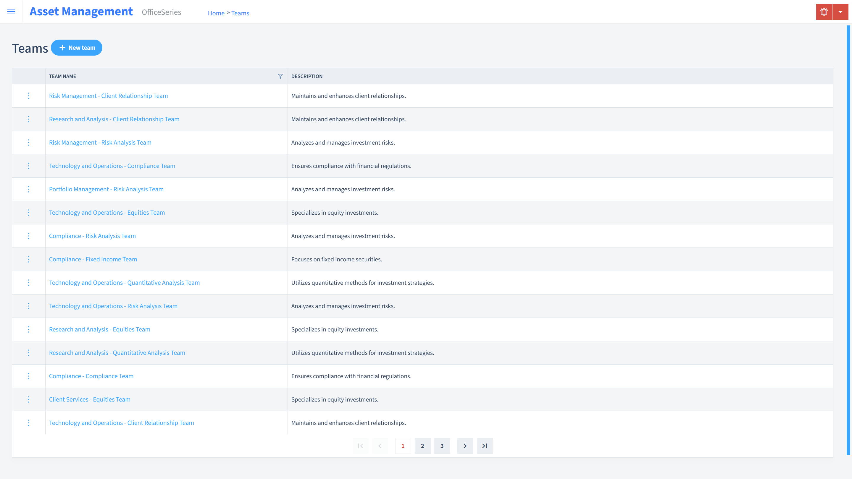 Asset Management Timesheet Teams