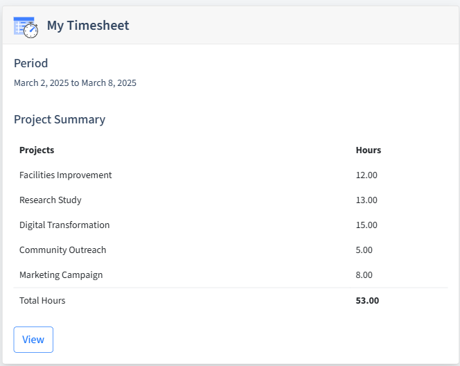 Chiropractic Services Timesheet Dashboard