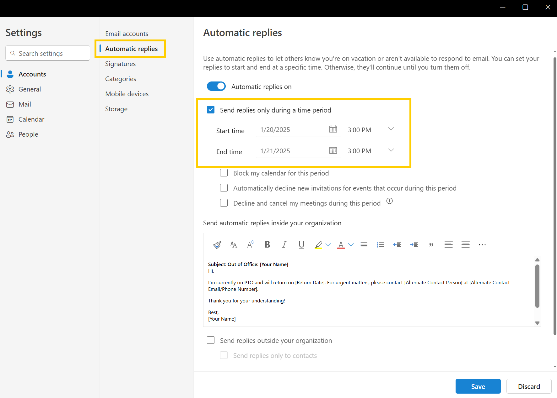 How To Set Up Email Auto Responder In Outlook Step1