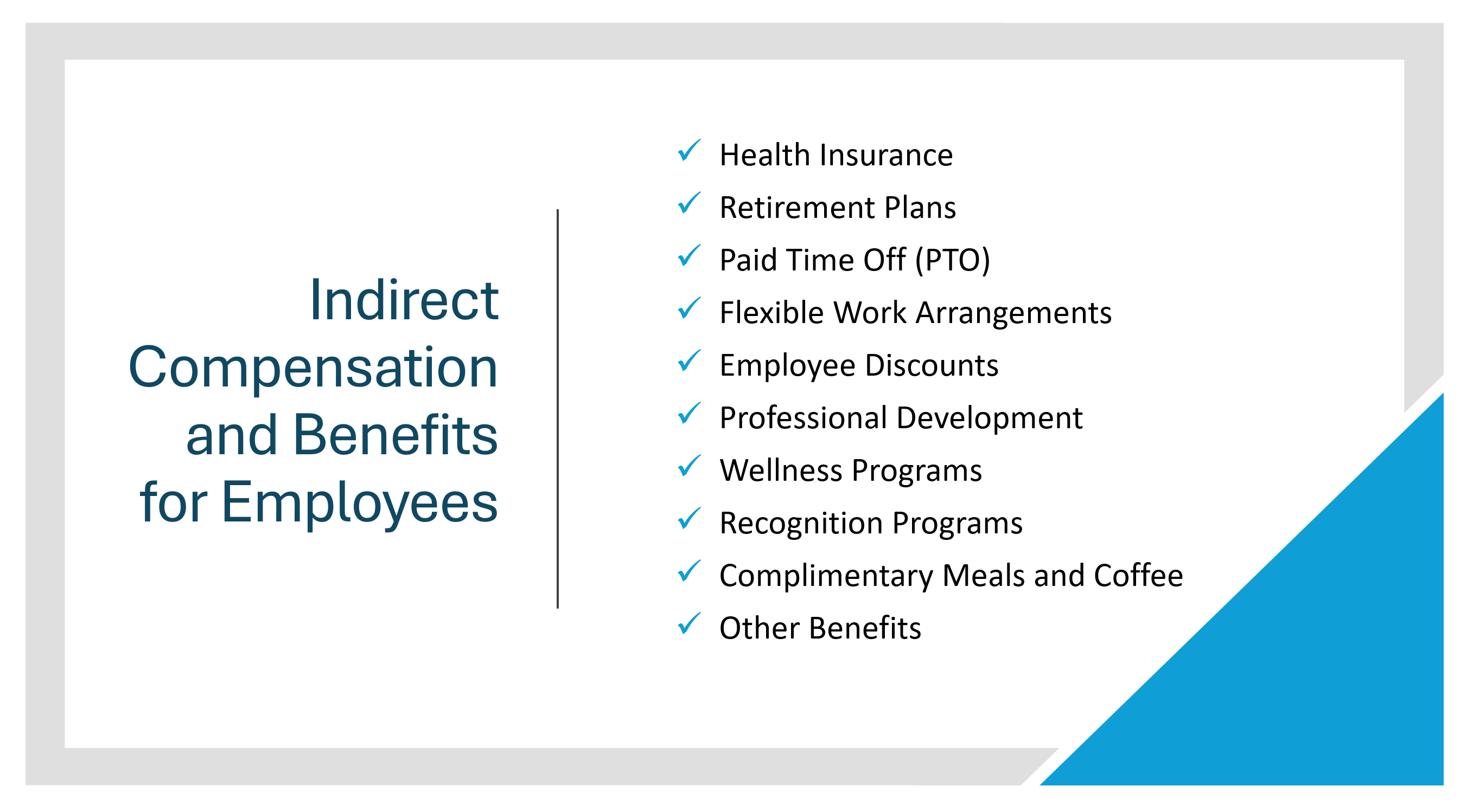 Indirect Compensation And Benefits For Employees