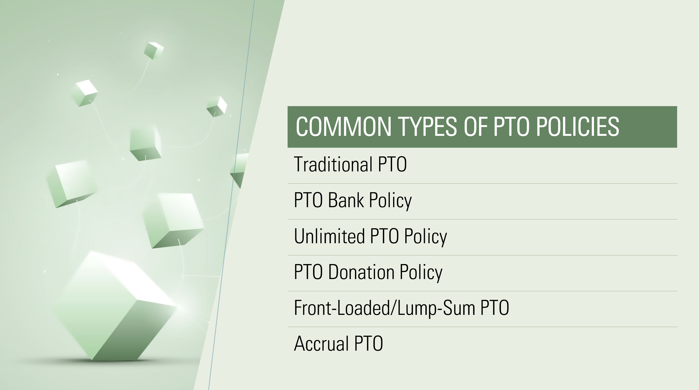 Types Of PTO Policies