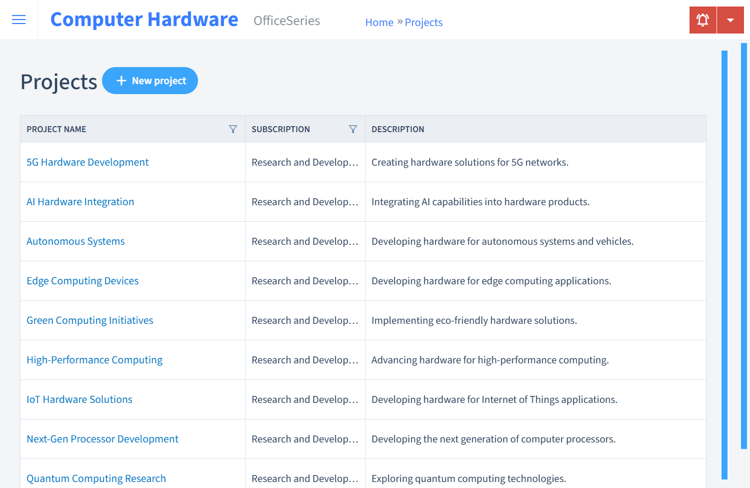 Computer Hardware Timesheet Projects