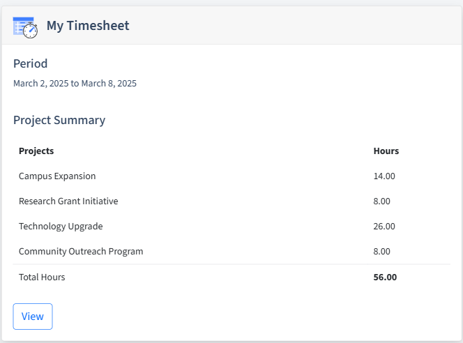 Education Timesheet Dashboard