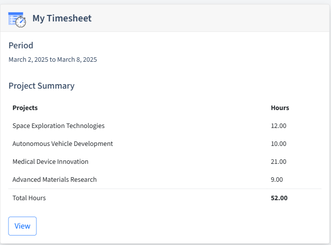 Engineering Timesheet Dashboard