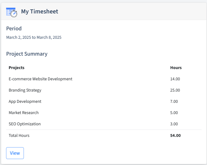 Freelancing Timesheet Dashboard