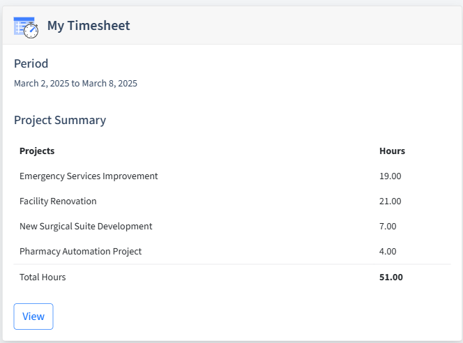 Healthcare Timesheet Dashboard