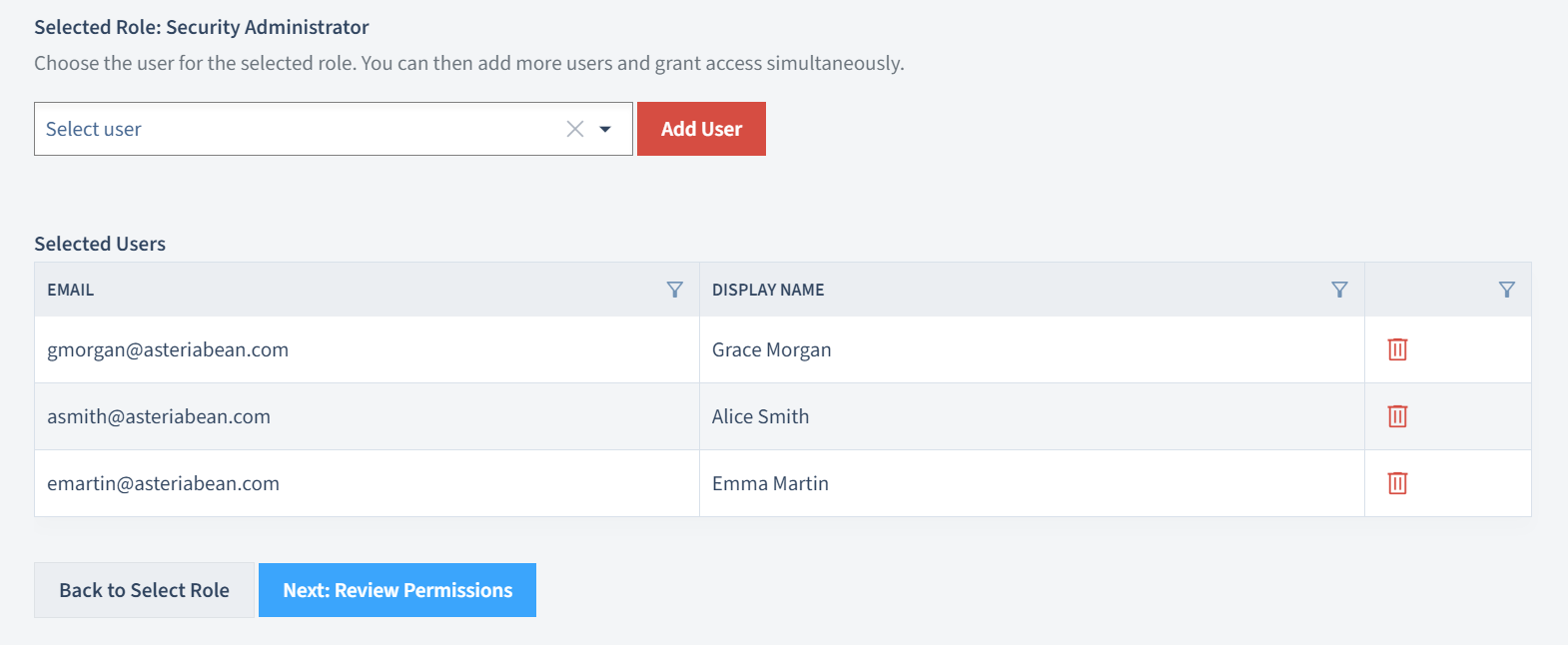 Image Multiple Users Selected For Role Assignment