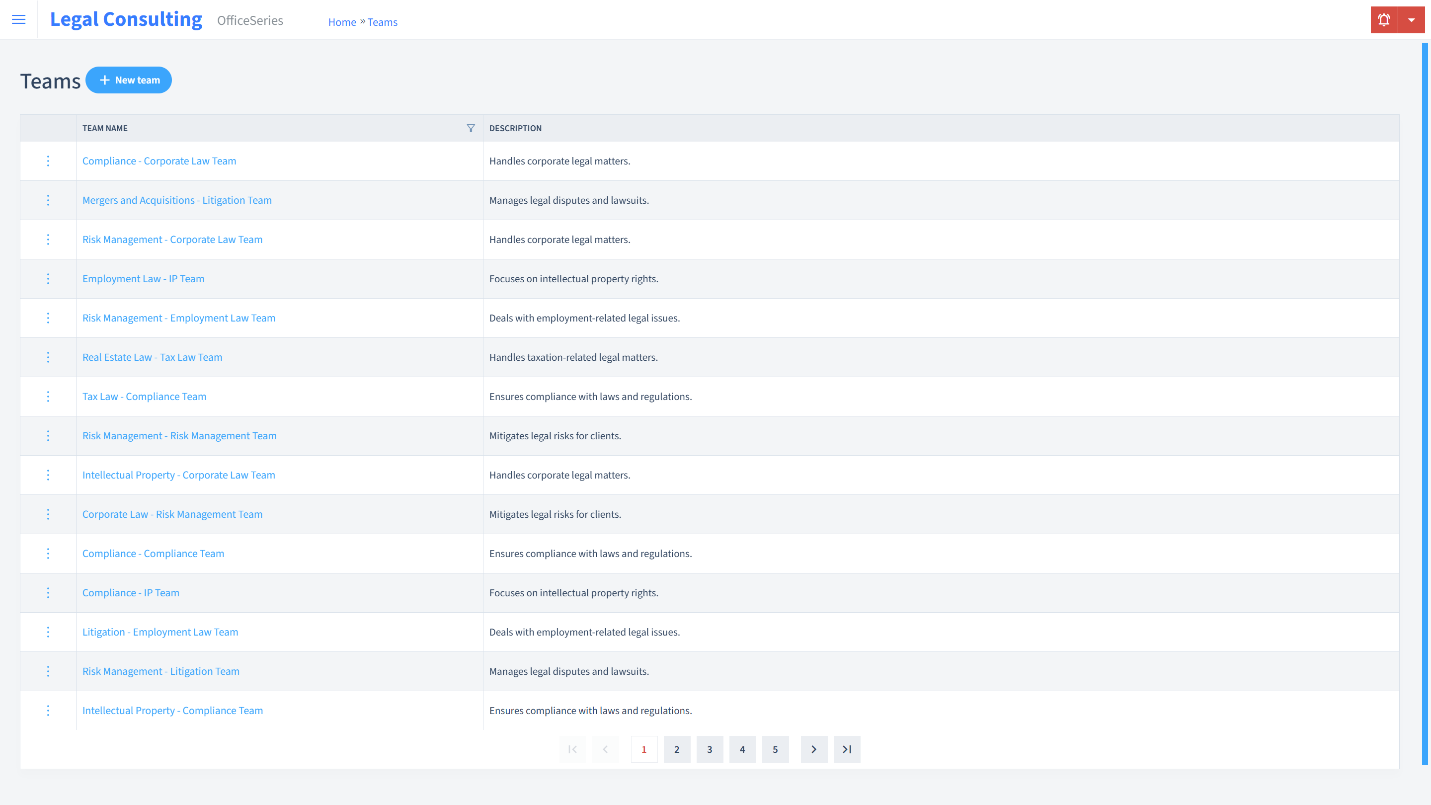 Legal Consulting Timesheet Teams