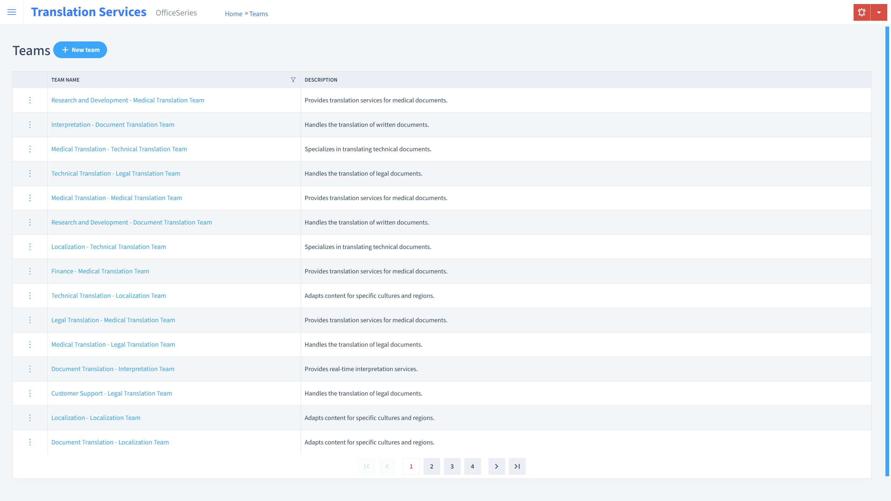 Translation Services Timesheet Teams