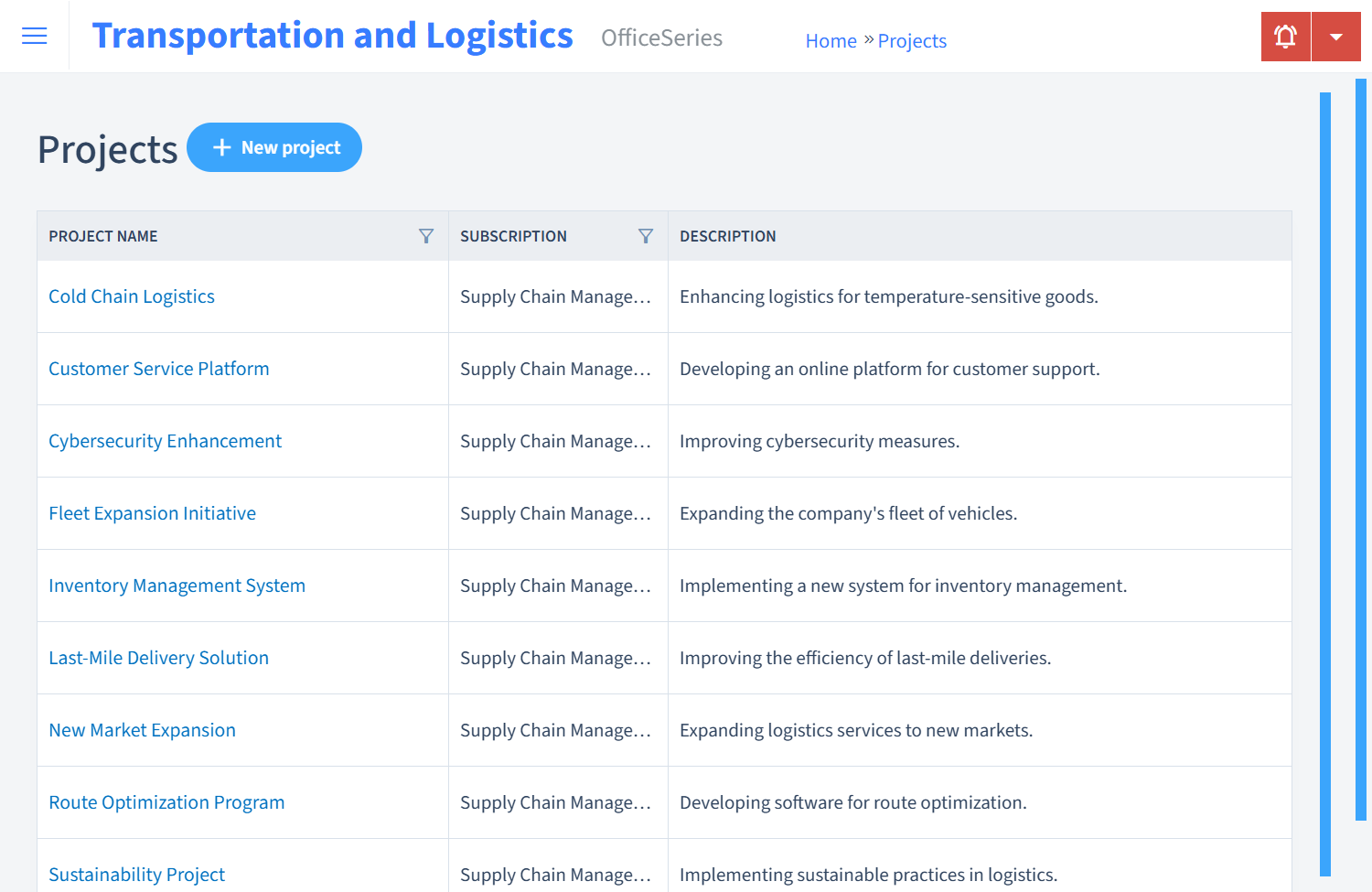 Transportation And Logistics Timesheet Projects