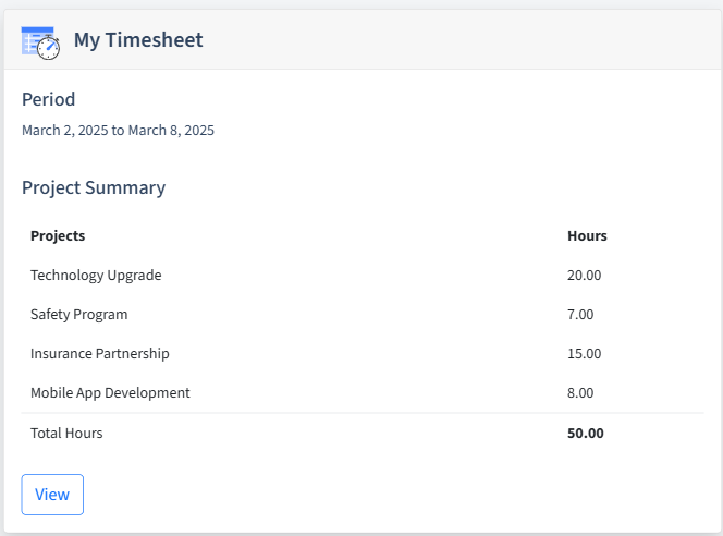 Vehicle Rental Timesheet Dashboard